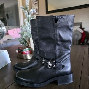 Zara Black Leather Boots